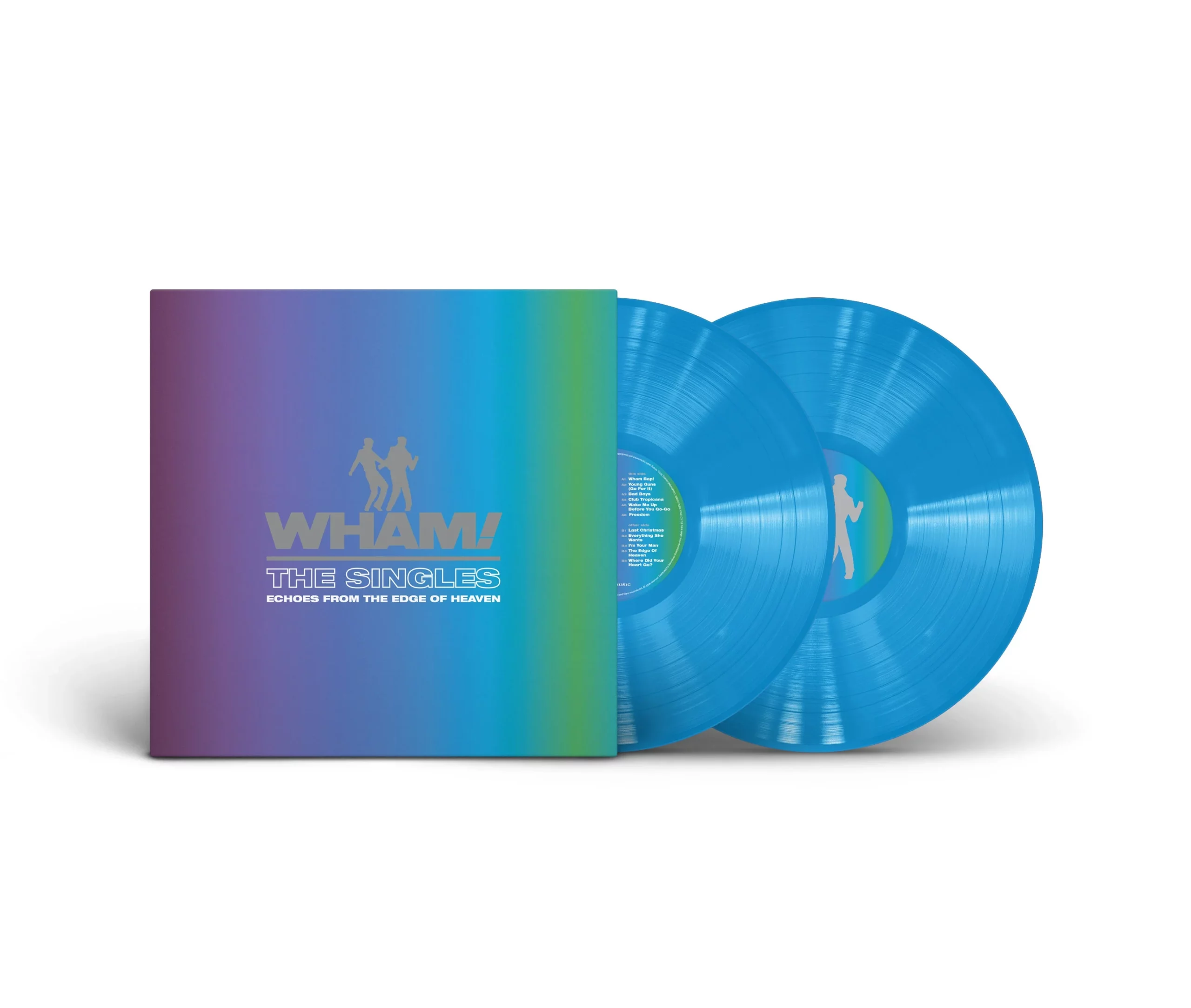 Wham - The Singles, Echoes from the Edge of Heaven (2 LP) Bright Blue Vinyl - Afbeelding 1