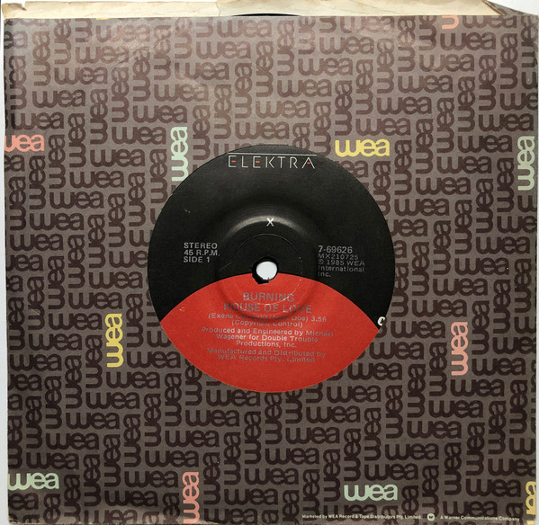 7" | X – Burning House Of Love - Afbeelding 1