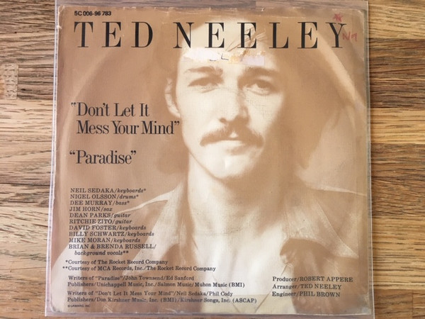 7" | Ted Neeley – Don't Let It Mess Your Mind / Paradise - Afbeelding 1