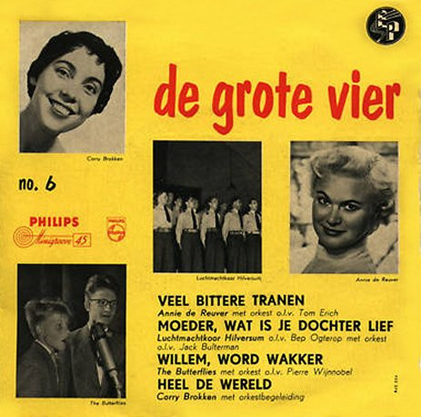 7" | De Grote Vier no. 6 - Veel Bittere tranen, Moeder wat is je Dochter Lief - Afbeelding 1