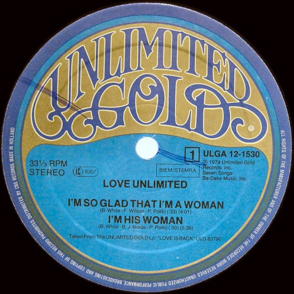 12" | Love Unlimited - I'm So Glad that I'm a Woman - Afbeelding 1