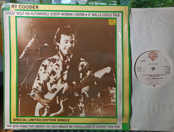 12" Maxisingle | Ry Cooder - Crazy 'Bout an Automobile (Every Woman I Know) - Afbeelding 1