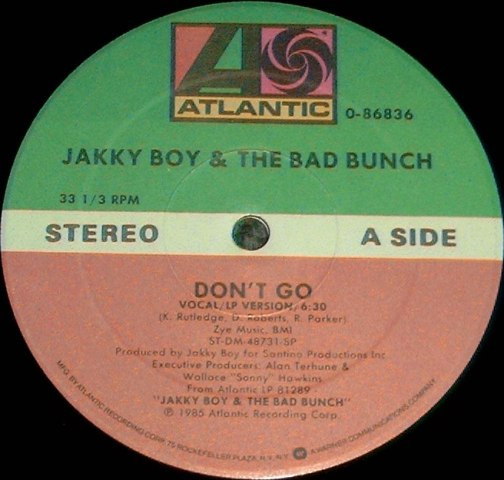 12" Maxisingle | Jakky Boy & the Bad Bunch - Don't Go - Afbeelding 1