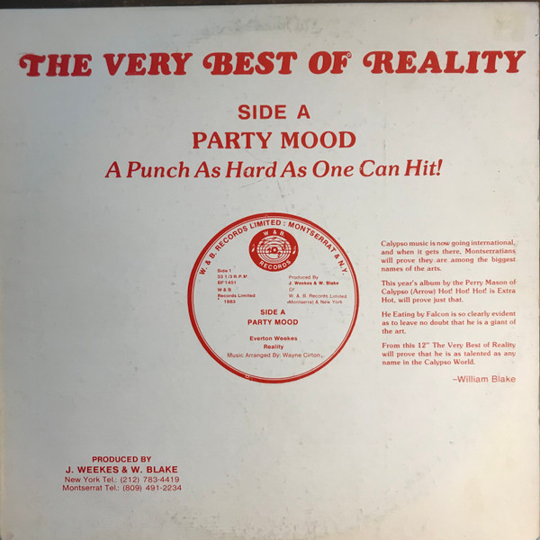 Everton Weeks Reality – Party Mood / High Tempo (12')