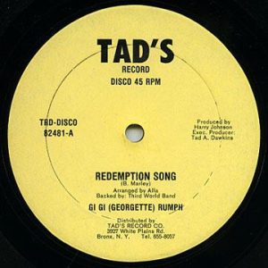 12" | Gi Gi (Georgette) Rumph /Errol (Scorcher) Archer - Redemption Song / Tribute To Bob Marley