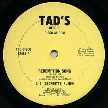 12" | Gi Gi (Georgette) Rumph /Errol (Scorcher) Archer - Redemption Song / Tribute To Bob Marley