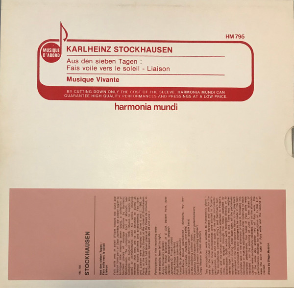 Karlheinz Stockhausen / Musique Vivante - Aus den Sieben Tage