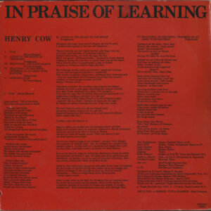 Henry Cow / Slap Happy - In Praise of Learning - Afbeelding 3