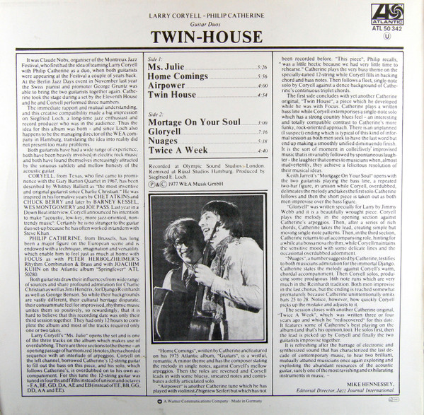 Larry Coryell / Philip Catherine- Twin-House