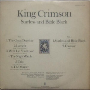 King Crimson - Starless and Bible Black - Afbeelding 3