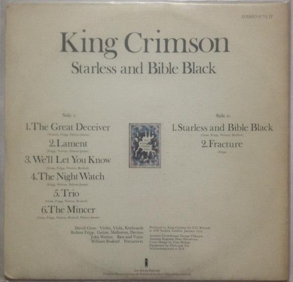 King Crimson - Starless and Bible Black
