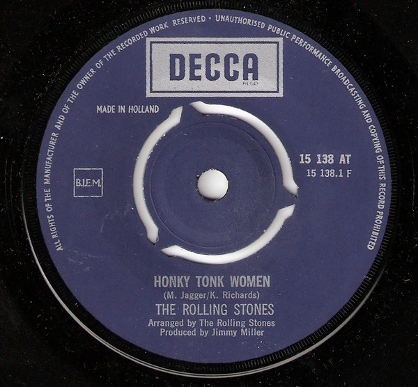 7" | The Rolling Stones - Honky Tonk Women / You Can't Always Get What You Want