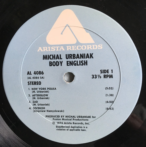 Michal Urbaniak - Body English