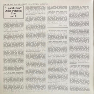 Oscar Peterson Trio – I Got Rhythm / Oscar Peterson Trio Vol. 1 - Afbeelding 3