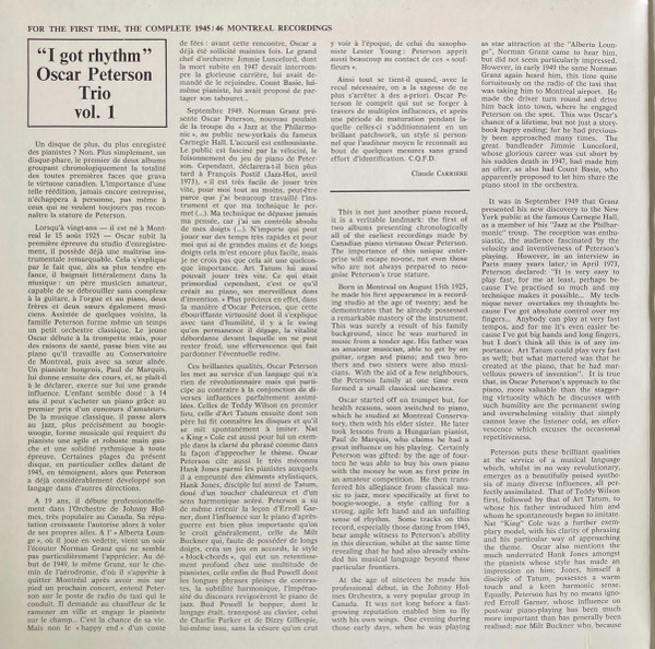 Oscar Peterson Trio – I Got Rhythm / Oscar Peterson Trio Vol. 1