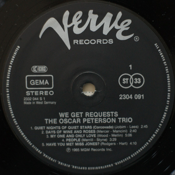 The Oscar Peterson Trio – We Get Requests