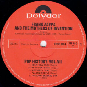 Frank Zappa And The Mothers Of Invention – Pop History, Vol. 7 - Afbeelding 2