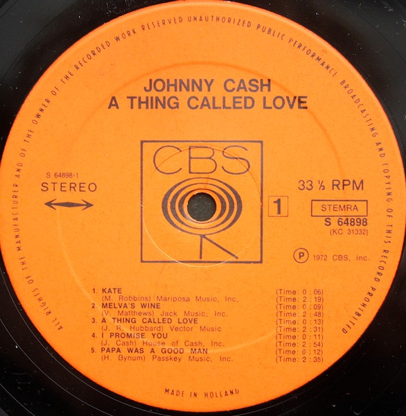 Johnny Cash – A Thing Called Love