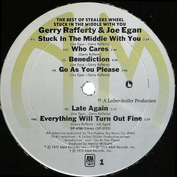 Gerry Rafferty And Joe Egan / Stealers Wheel – Stuck In The Middle With You (The Best Of Stealers Wheel)