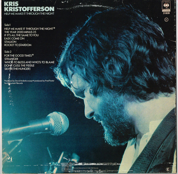 Kris Kristofferson – Help Me Make It Through The Night