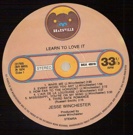 Jesse Winchester – Learn To Love It