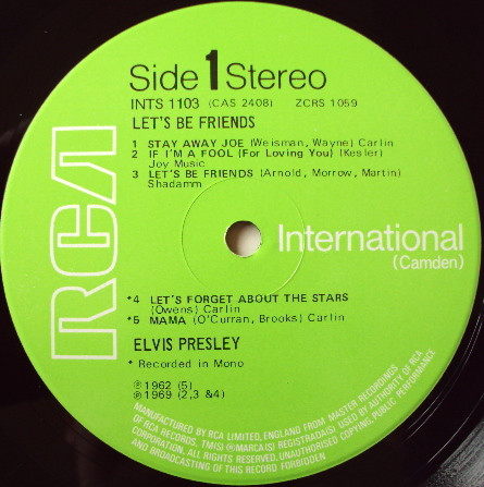 Elvis Presley – Let's Be Friends