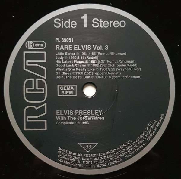 Elvis Presley – Rare Elvis Vol. 3
