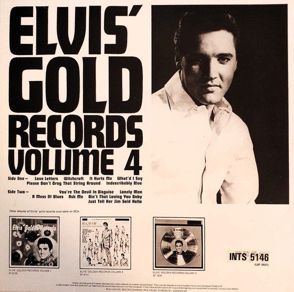 Elvis Presley – Elvis' Gold Records - Volume 4