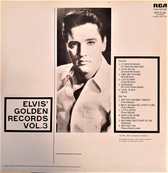 Elvis Presley – Elvis' Golden Records, Vol. 3