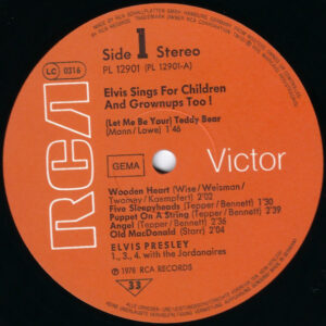 Elvis Presley – Elvis Sings For Children And Grownups Too ! - Afbeelding 2