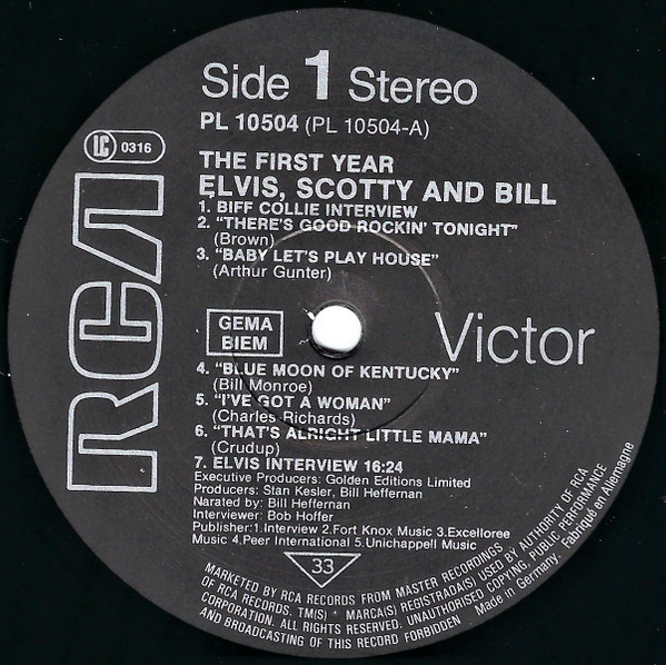 Elvis Presley – Elvis, Scotty And Bill – The First Year