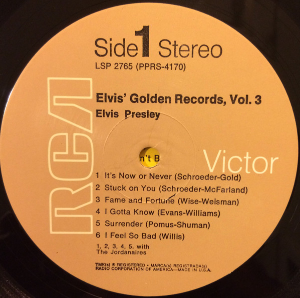 Elvis Presley – Elvis' Golden Records, Vol. 3