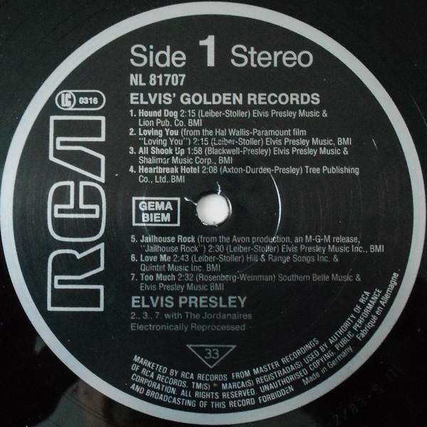Elvis Presley – Elvis' Golden Records