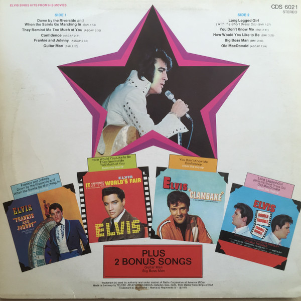 Elvis Presley – Elvis Sings Hits From His Movies - Volume 1