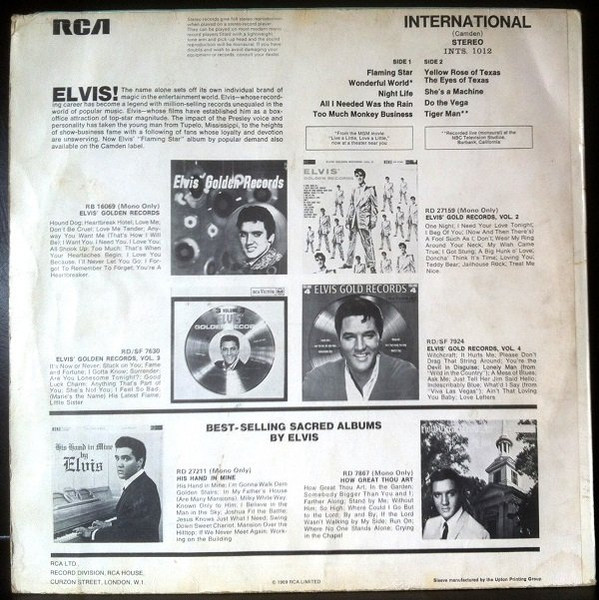 Elvis Presley – Elvis Sings 'Flaming Star'