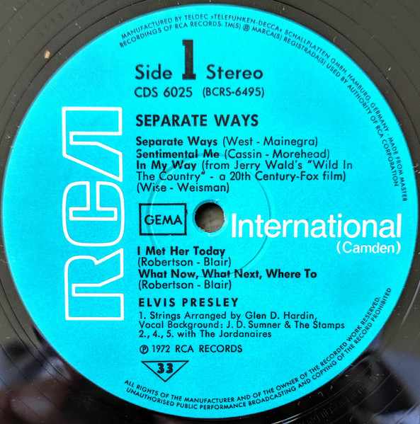 Elvis Presley – Separate Ways