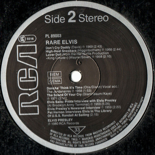 Elvis Presley – Rare Elvis