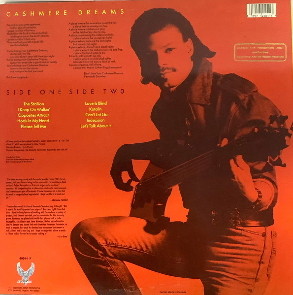 Fernando Saunders ‎– Cashmere Dreams