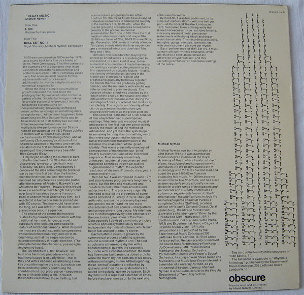 Michael Nyman – Decay Music