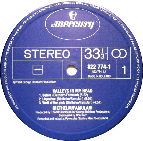 Diethelm / Famulari – Valleys In My Head
