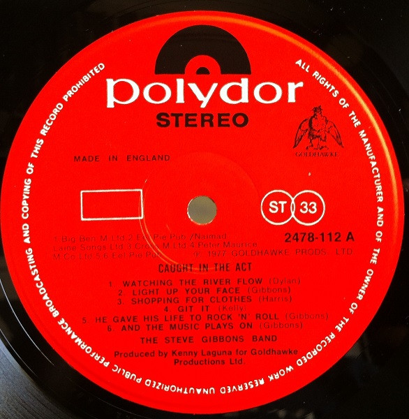Steve Gibbons Band – Caught In The Act