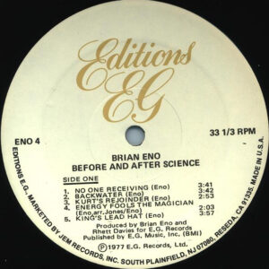 Brian Eno – Before And After Science - Afbeelding 2