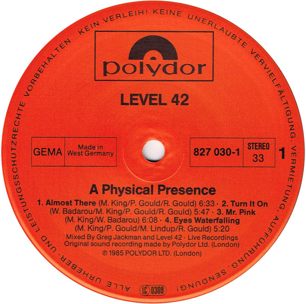 Level 42 – A Physical Presence