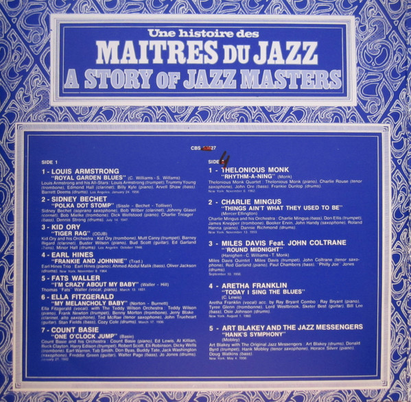 Various – Une Histoire Des Maitres Du Jazz / A Story Of Jazz Masters (2LP)