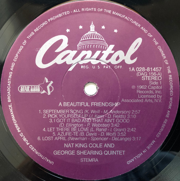 Nat King Cole And The George Shearing Quintet – A Beautiful Friendship