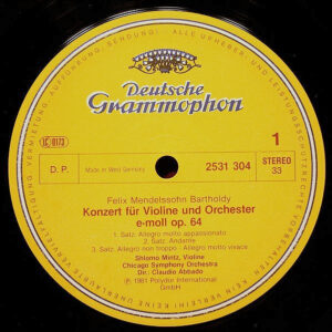 Mendelssohn / Bruch, Shlomo Mintz, Chicago Symphony Orchestra • Claudio Abbado – Violinkonzerte = Violin Concertos - Afbeelding 2