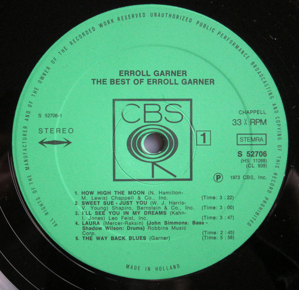 Erroll Garner – The Best Of Erroll Garner