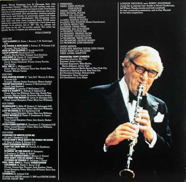 Benny Goodman – Live At Carnegie Hall 40th Anniversary Concert