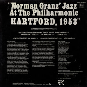 Various – Norman Granz' Jazz At The Philharmonic Hartford, 1953 - Afbeelding 2