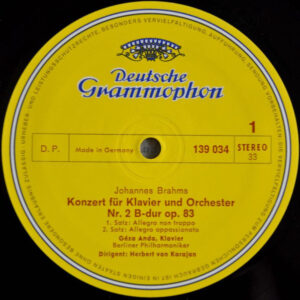 Brahms - Géza Anda, Herbert Von Karajan, Berliner Philharmoniker – Klavierkonzert Nr. 2 B-Dur - Afbeelding 2